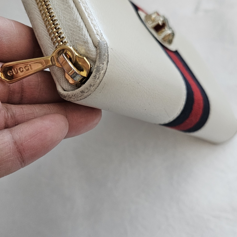 Gucci White Sherry Line Zippy Rajah Long Wallet 🌟FULL INCLUSION🌟 - Picture 12 of 14